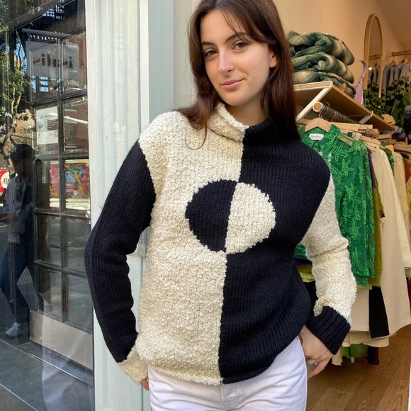 Rachel Antonoff B&W Cookie Sweater in Size XL - Picture 2 of 12